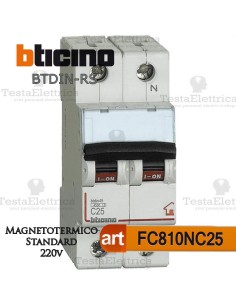 Interruttore magnetotermico C25A  220V Bticino