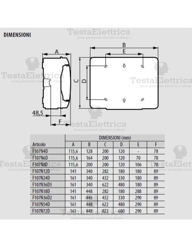 Centralino IP65 4 moduli serie IDROBOARD Bticino 