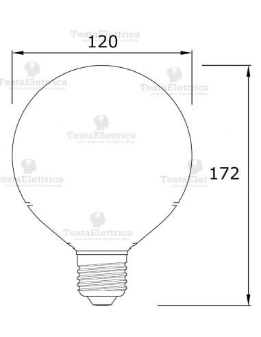Lampadina a led Globo E27 15 Watt Pro Deco Wiva