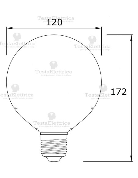 Lampadina a led Globo E27 15 Watt Pro Deco Wiva