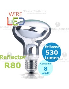 Lampada a led reflector R80 E27 9 W DGK