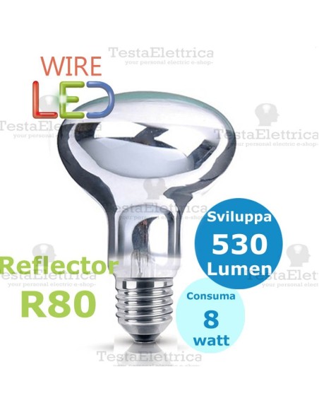 Lampada a led reflector R80 E27 9 W DGK