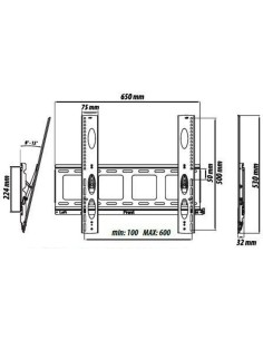 Staffa 32 - 55 Pollici fissa +inclinazione  Gbs 2