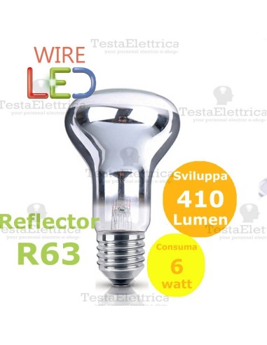 Lampada a led reflector R63 E27 6 W DGK