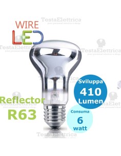 Lampada a led reflector R63 E27 6 W DGK