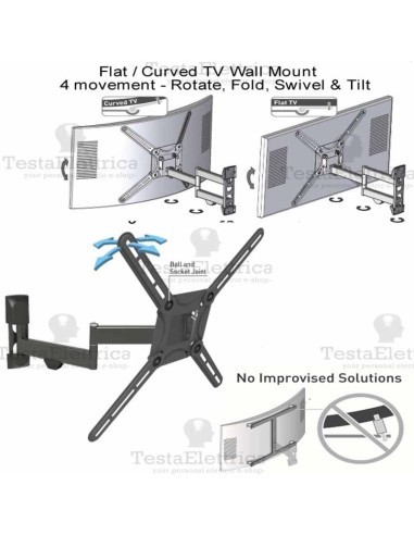Staffa per TV curve max 56 Pollici Barkan
