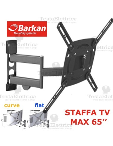 Staffa per TV curve max 65 Pollici Barkan