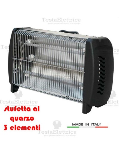 Stufetta 3 elementi al quarzo 1200w ECM