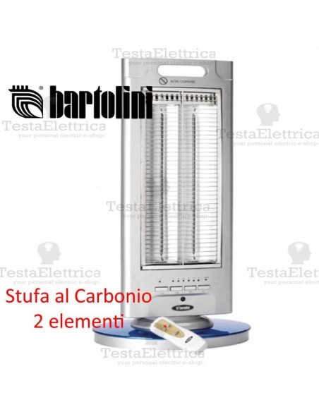 Stufa al carbonio 2 elementi 1000w Bartolini