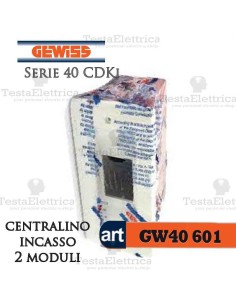 Centralino 2 moduli per quadri elettrici incasso 40601 Gewiss