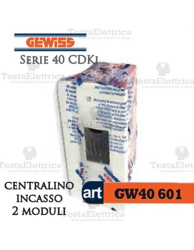 Centralino 2 moduli per quadri elettrici incasso 40601 Gewiss