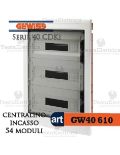 Centralino 72 moduli  per quadri elettrici incasso 40611 Gewiss
