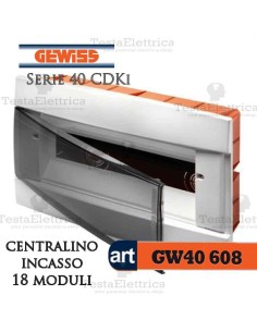 Centralino 24 moduli  per quadri elettrici incasso 40606 Gewiss