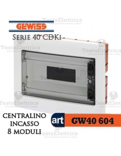 Centralino 12 moduli  per quadri elettrici incasso 40605 Gewiss