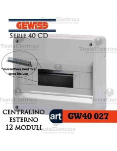 Centralino 8 moduli per quadri elettrici esterni 40026 Gewiss