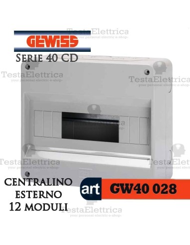 Centralino 8 moduli per quadri elettrici esterni 40026 Gewiss