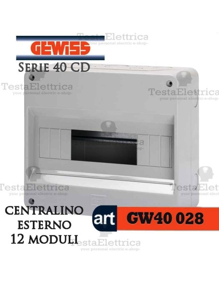 Centralino 8 moduli per quadri elettrici esterni 40026 Gewiss
