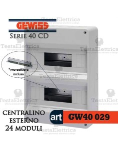 Centralino 12 moduli per quadri elettrici esterni 40027 Gewiss