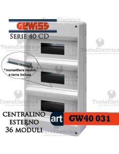 Centralino 24 moduli per quadri elettrici esterni 40029 Gewiss