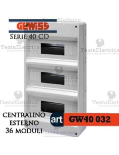 Centralino 36 moduli per quadri elettrici esterni 40031 Gewiss
