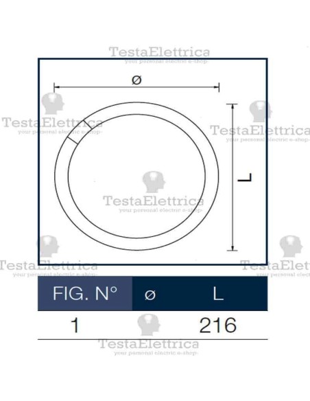 Circolina al neon 22 watt 21,5 cm T8 Standard Trifosforo Leuci