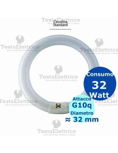 Circolina al neon 32 watt 31 cm T8 Standard Trifosforo Leuci
