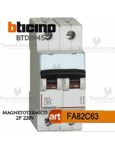 Interruttore magnetotermico C63A  220V Bticino
