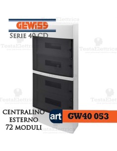 Centralino 72 moduli per quadri elettrici esterni 40053 Gewiss