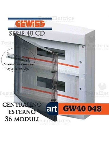 Centralino 36 moduli per quadri elettrici esterni 40049 Gewiss