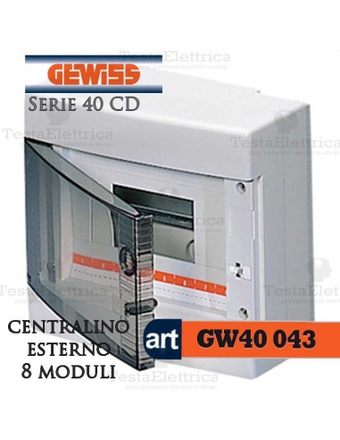 Centralino 12 moduli per quadri elettrici esterni 40045 Gewiss