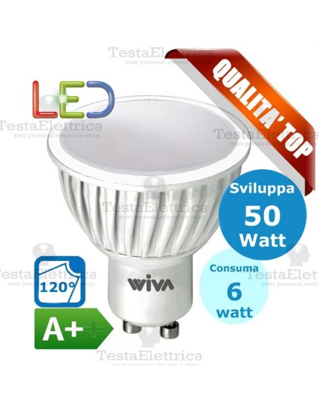 Lampada led GU10 220V 6W spot deco Wiva