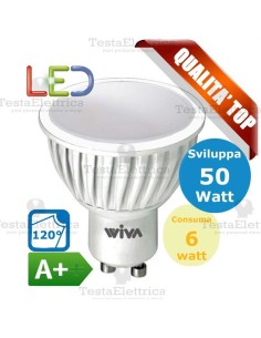 Lampada led GU10 220V 6W spot deco Wiva 2