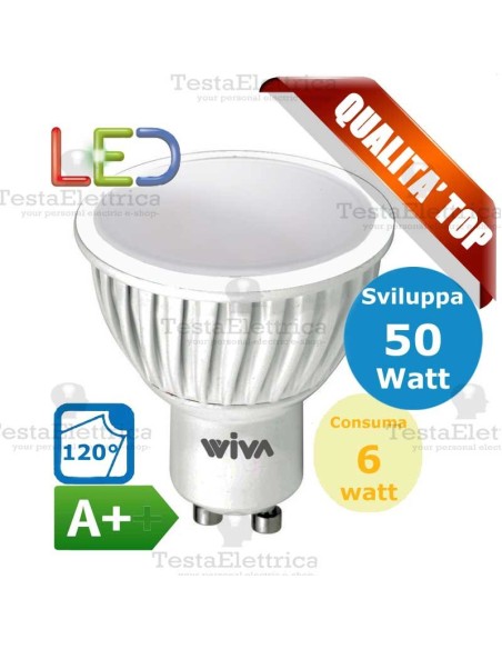 Lampada led GU10 220V 6W spot deco Wiva