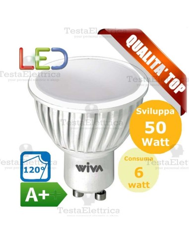 Lampada led GU10 220V 6W spot deco Wiva