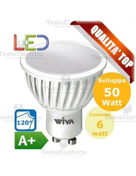 Lampada led GU10 220V 6W spot deco Wiva