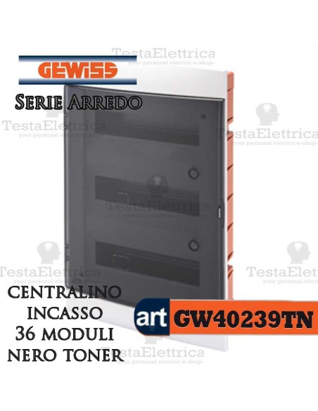 Centralino 36 moduli  per quadri elettrici incasso  Arredo Gewiss