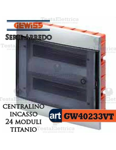 Centralino 24 moduli  per quadri elettrici incasso  Arredo Gewiss