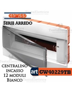 Centralino 12 moduli  per quadri elettrici incasso  Arredo Gewiss