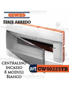 Centralino 12 moduli  per quadri elettrici incasso  Arredo Gewiss