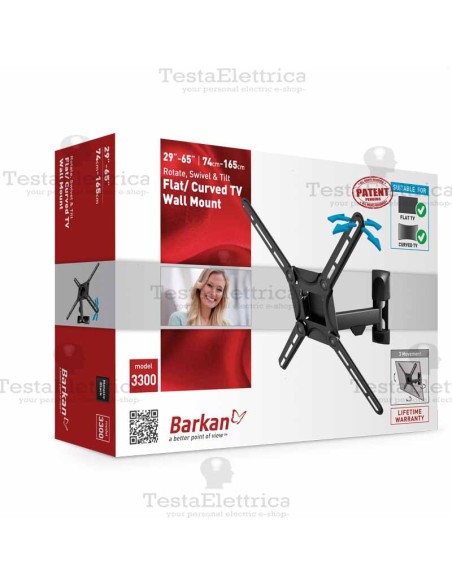 Staffa per TV curve max 69 Pollici Barkan