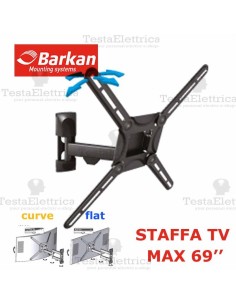 Staffa per TV curve max 69 Pollici Barkan