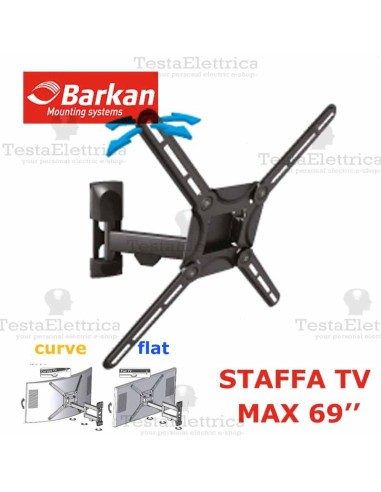 Staffa per TV curve max 69 Pollici Barkan
