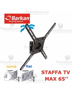 Staffa per TV curve max 65 Pollici Barkan