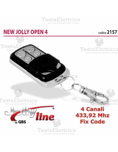 Telecomando universale programmabile Open 433 4 CH Gbs 
