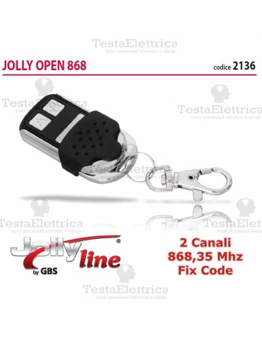 Telecomando universale programmabile Open 868 2 CH Gbs 