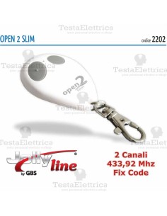 Telecomando universale programmabile Open slim 433 2 CH Gbs 