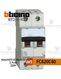 Interruttore magnetotermico 2P C40A  220V Bticino