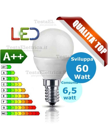 Lampadina a led  mini sfera 6,5 Watt E14 Stone