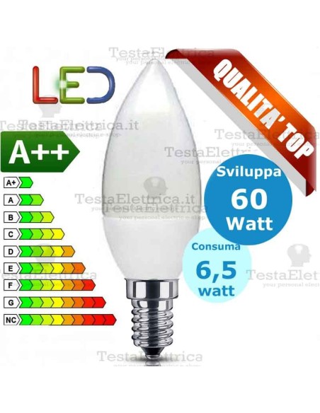 Lampadina a led oliva 6,5 Watt E14 Stone