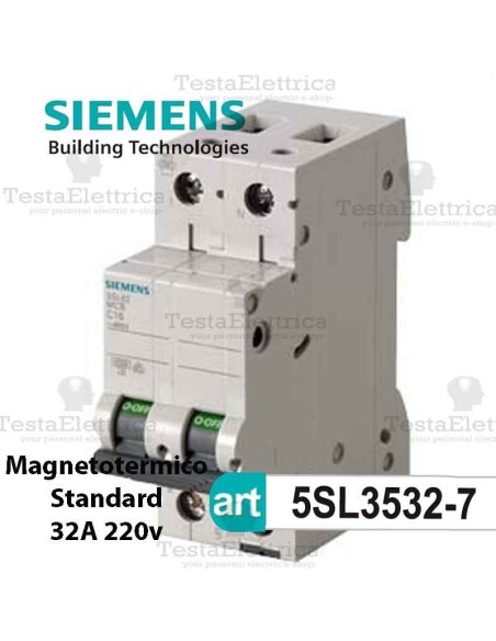 Interruttore magnetotermico 32A  220V Siemens